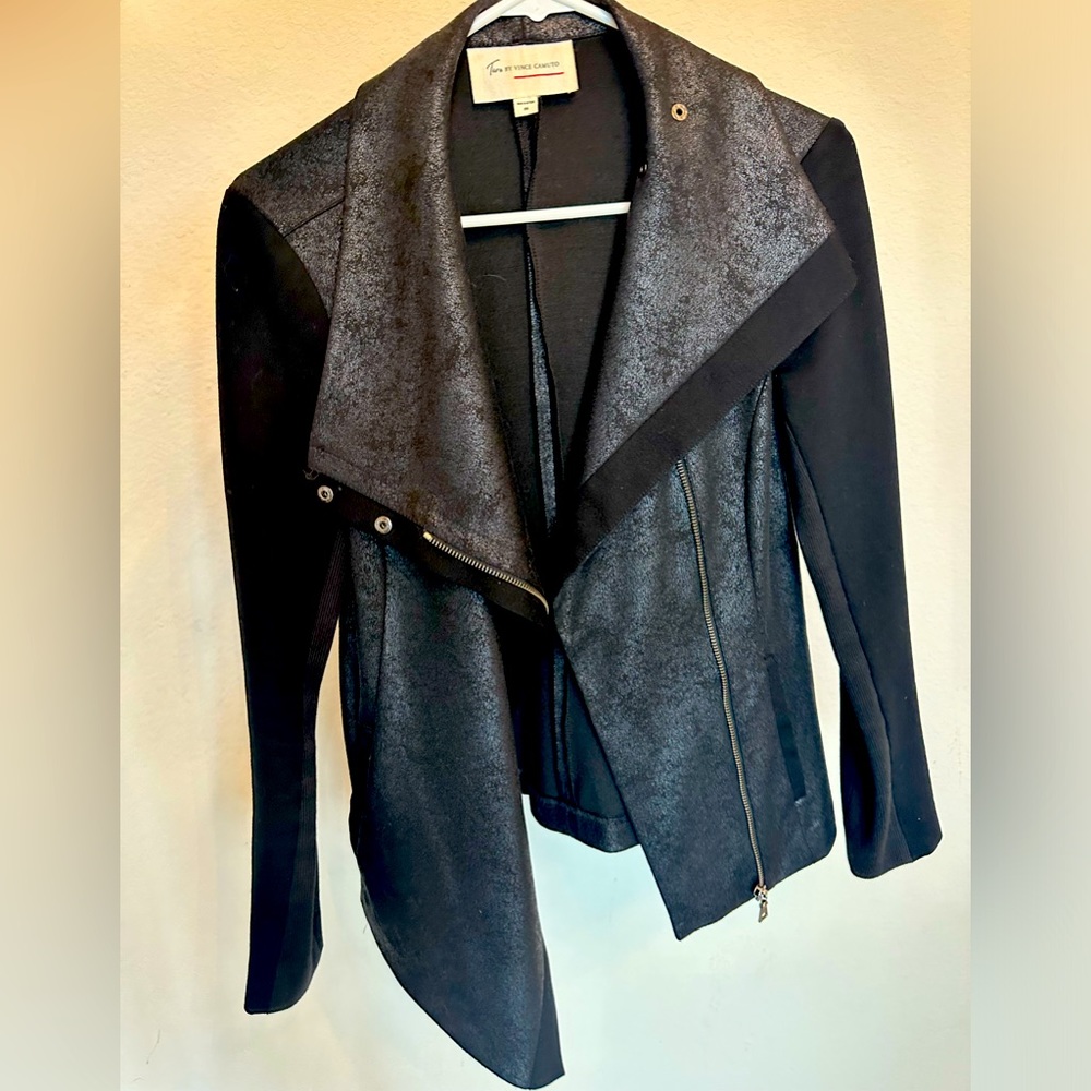 Vince Camuto Black Sheen Jacket